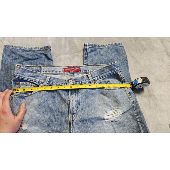 Levi’s 505 Women's Size 14 Petite Blue Straight Leg Jeans - Picture 6 of 6